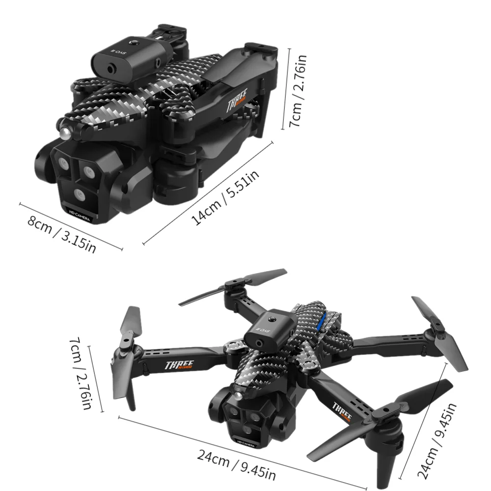 New K10 Max RC Drone 8K Professional Triple Camera Optical Flow Obstacle Avoidance Gesture Photography Foldable Quadcopter Toys