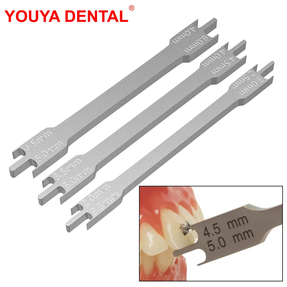 

1pcs Dental Bracket Gauge Locator Dentist Ortho Bracket Positioner Gauge Stainless Steel Dentistry Orthodontic Positioning Tools