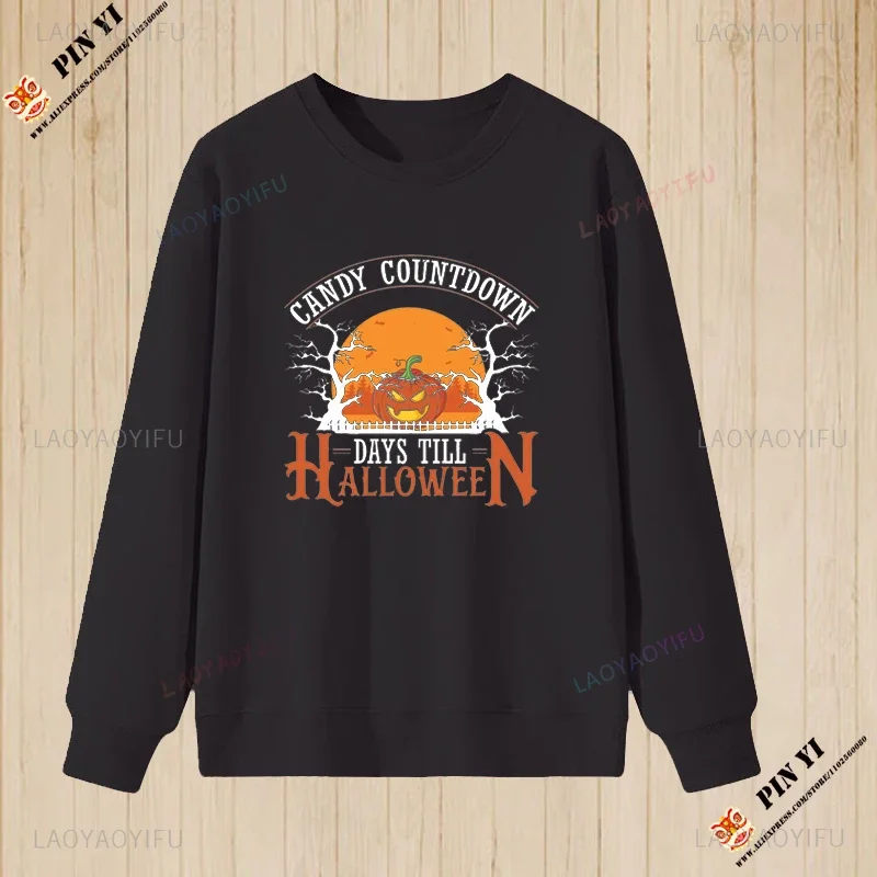 Harvest Festival Sweatshirts Woman Autumn  Vegetables Fall Graphic Hoodie Pullover Halloween Goth Clothing Classic