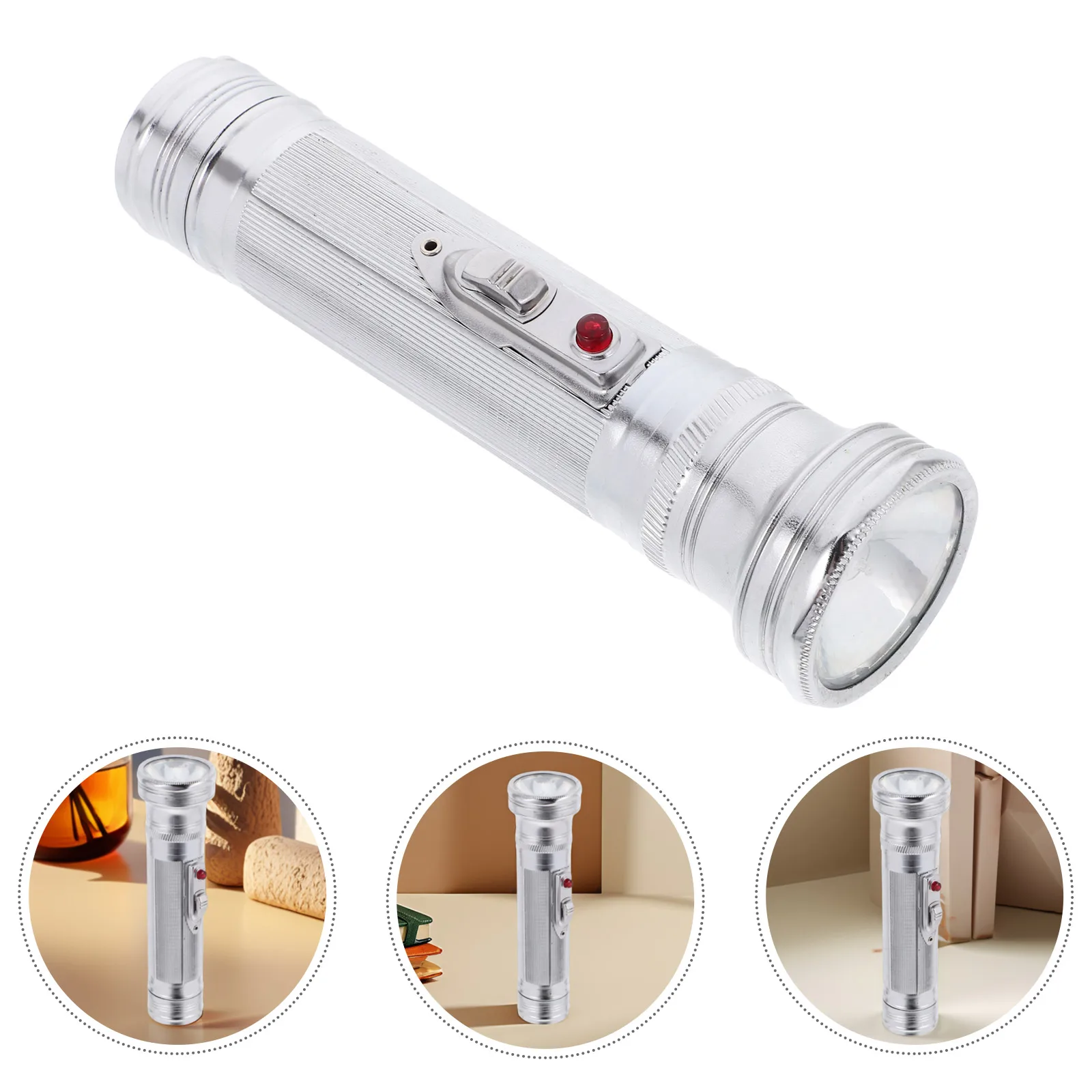 Vintage Style Handheld Retro Metal Camp Light Classic Portable Emergency Flashlight Durable Small Iron Flashlight Adjustable