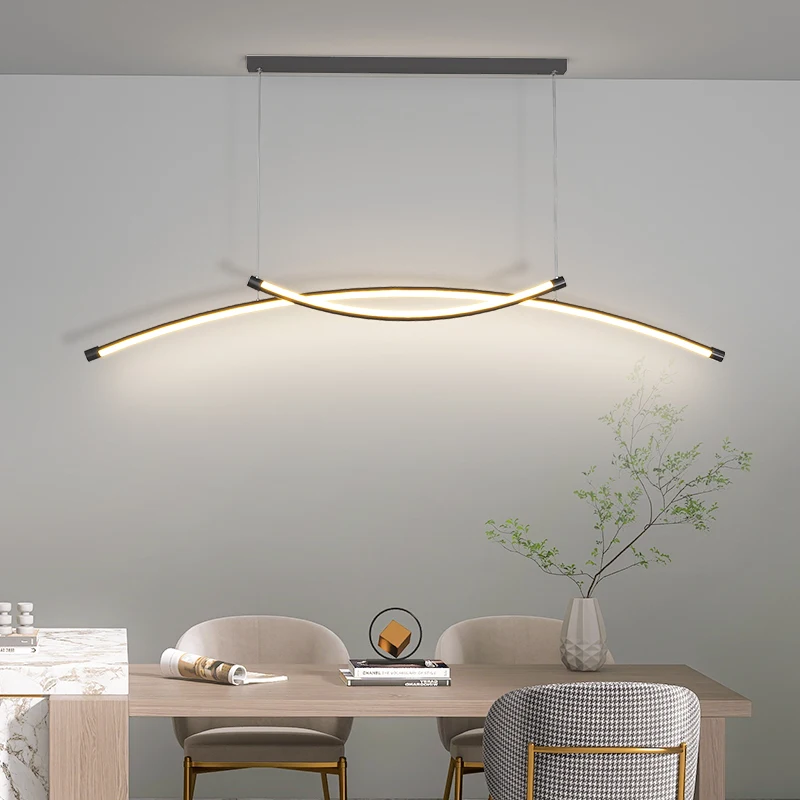 Plafonnier nordique moderne pour chambre à coucher, lustres simples, salon géométrique créatif, luminaire de table à manger, lampe pour la maison