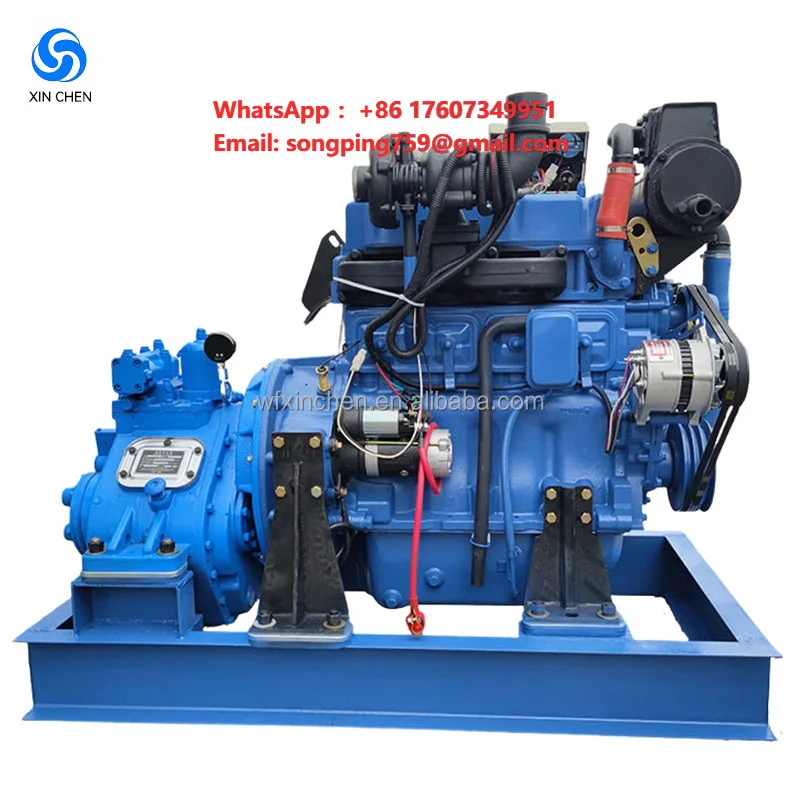 ZH4100C 65HP 70HP 80HP Small Four Stroke Complete Marine/Boat Machinery dieel Engine Assembly with Optional Gearbox