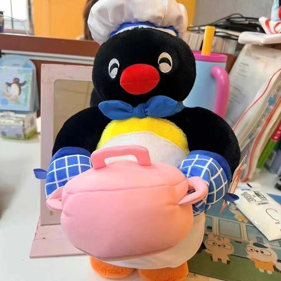 Pluszowa zabawka 30 cm, seria kucharska, pingwin kucharz, uroczy motyw pieczenia, dekoracja pokoju dziewczynki, miękka wypchana lalka, dziewczęcy prezent na rocznicę dla par.