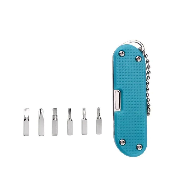 7 in 1 Multi-Function Screwdriver EDC Outdoor Gadgets Keychain Shape Mini Portable Magic Screwdriver Portable Steel Repair Tool