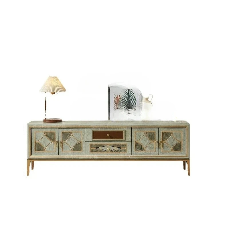

American Light Luxury TV Cabinet Storage Locker Integrated Solid Wood Living Room Home