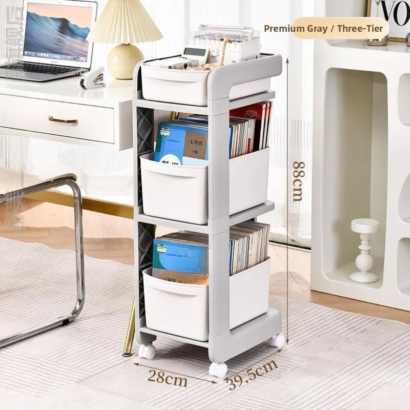 

Bedroom Desk Hanging Bag Organizer Mobile Bookelf under Desk Storage Ra Layered Cart Book Storage elf Plastic Material