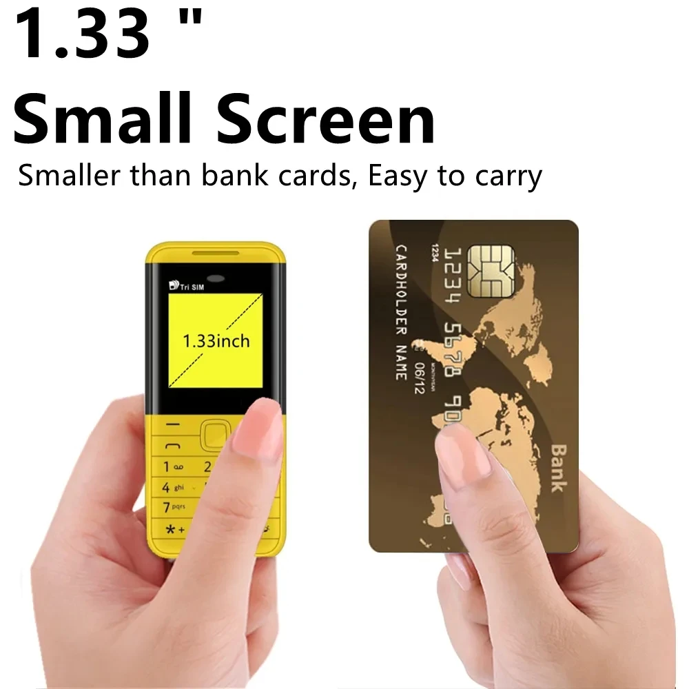 3 SIM Card 3 Standby mini Mobile Phone Auto Call Recorder Bluetooth Dial Speed Dial Magic Voice 1.3