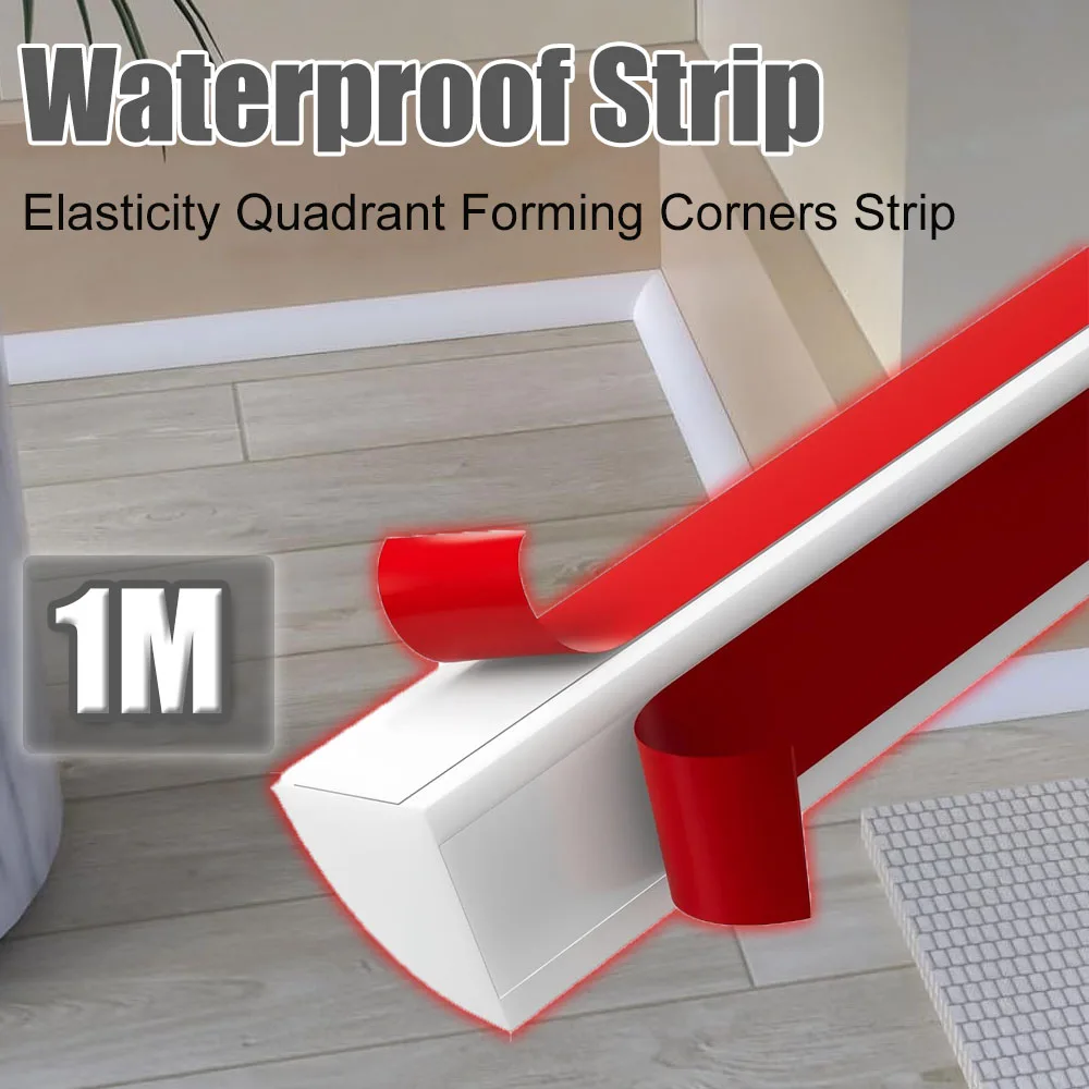 1M PVC Self Adhesive Decorative Strip Waterproof Self-adhesive Damper for Shower Kitchen Countertop Sinks