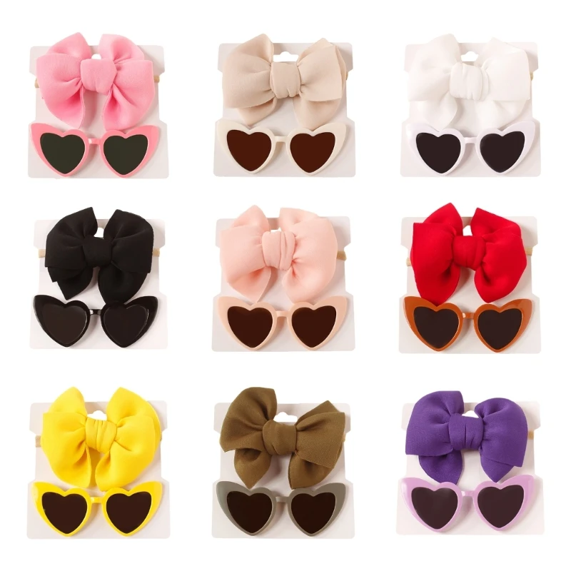 

Baby Girls Headband Sunglasses for Newborn Infant Children Photography Props