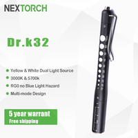 NEXTORCH Dr. K32 5000KProfessional medical flashlight, pen-shaped flashlight, white and yellow light dual light source, RG0