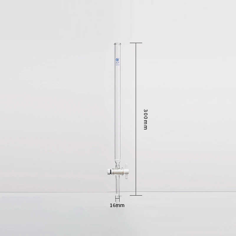 Laboratory Glass Open Type Glass Chromatography Column with Sand Core Filter Column Adsorption Column