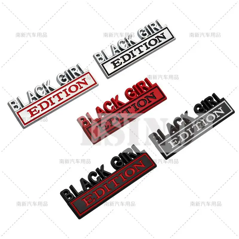 

Funny 3D Black Girl Edition Metal Zinc Alloy Adhesive Emblem Badge Sticker Decal