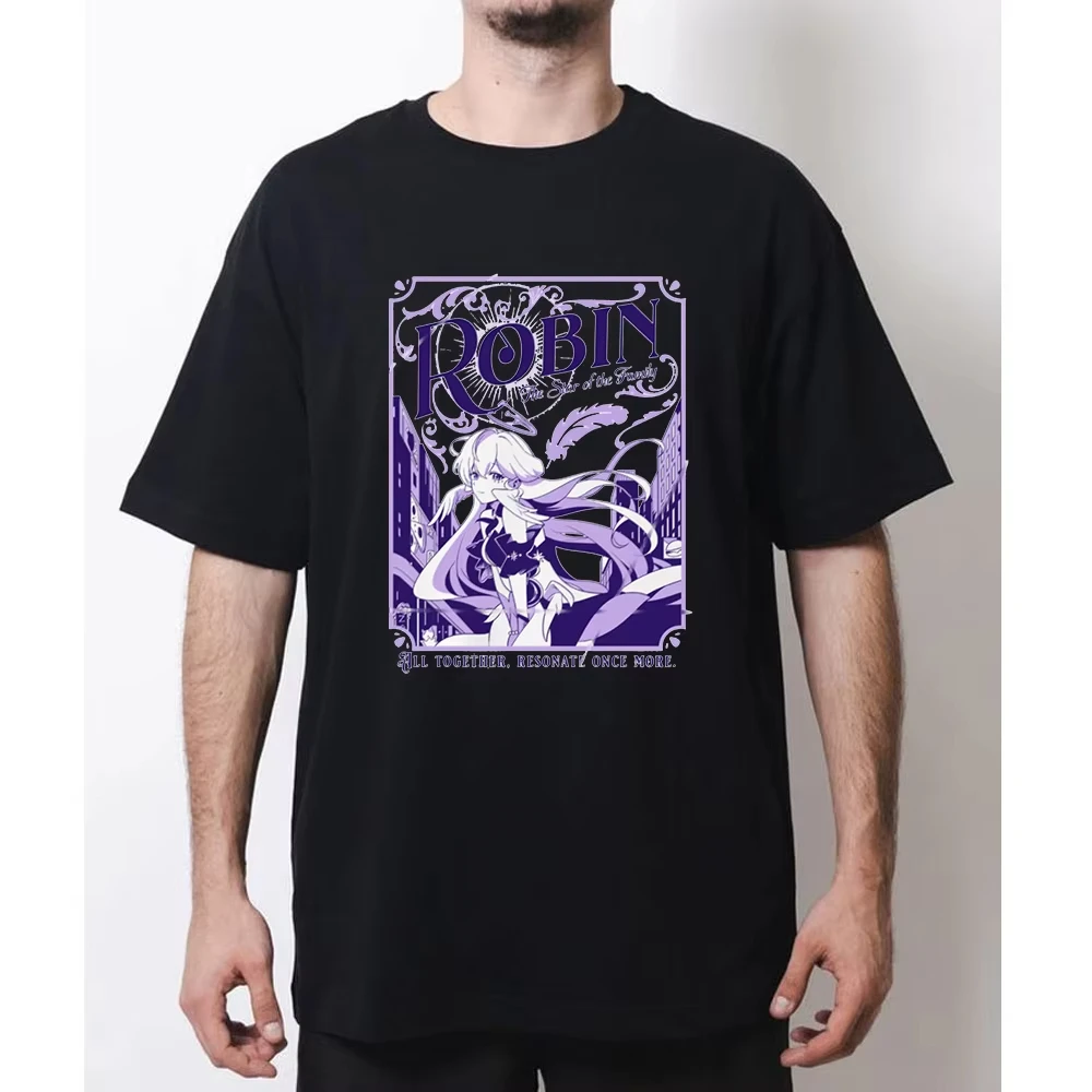 2026 Robin Themed Honkai Star Rail Vintage Modern Anime Shirt Summer Woman Man  Breathable Printed T-shirt fashion S-3XL Tops