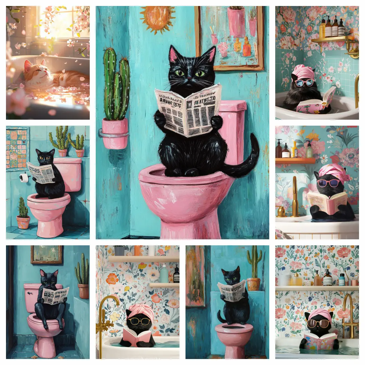 

5D DIY Алмазная картина Черный кот Рисунок Персонализированный подарок Ручная работа Diy Украшение гостиной