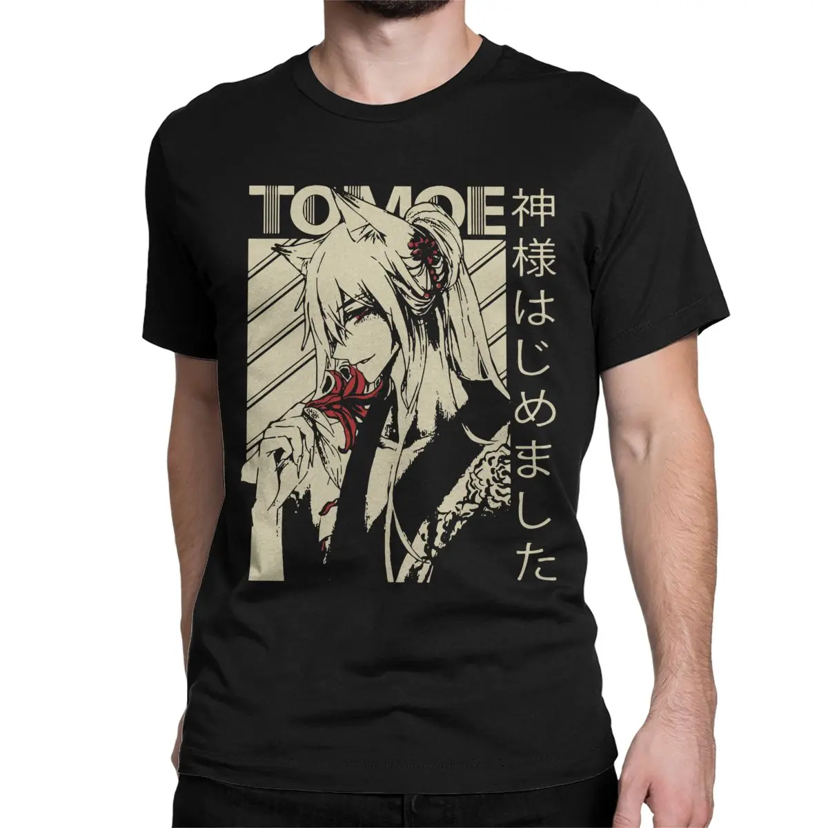 Kamisama Kiss Tomoe T Shirt Men\'s 100% Cotton Cool T-Shirts Round Neck Anime Tees Short Sleeve Tops Summer