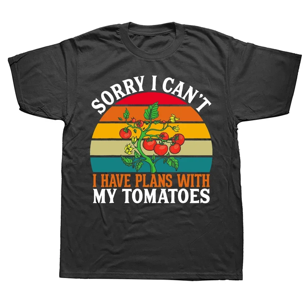 I Have Plans with My Tomatoes Tomato Plant Garden Gift Funny Thnaksgiving 2024 T-Shirt Korean Fashion Short Sve Men T Shirts