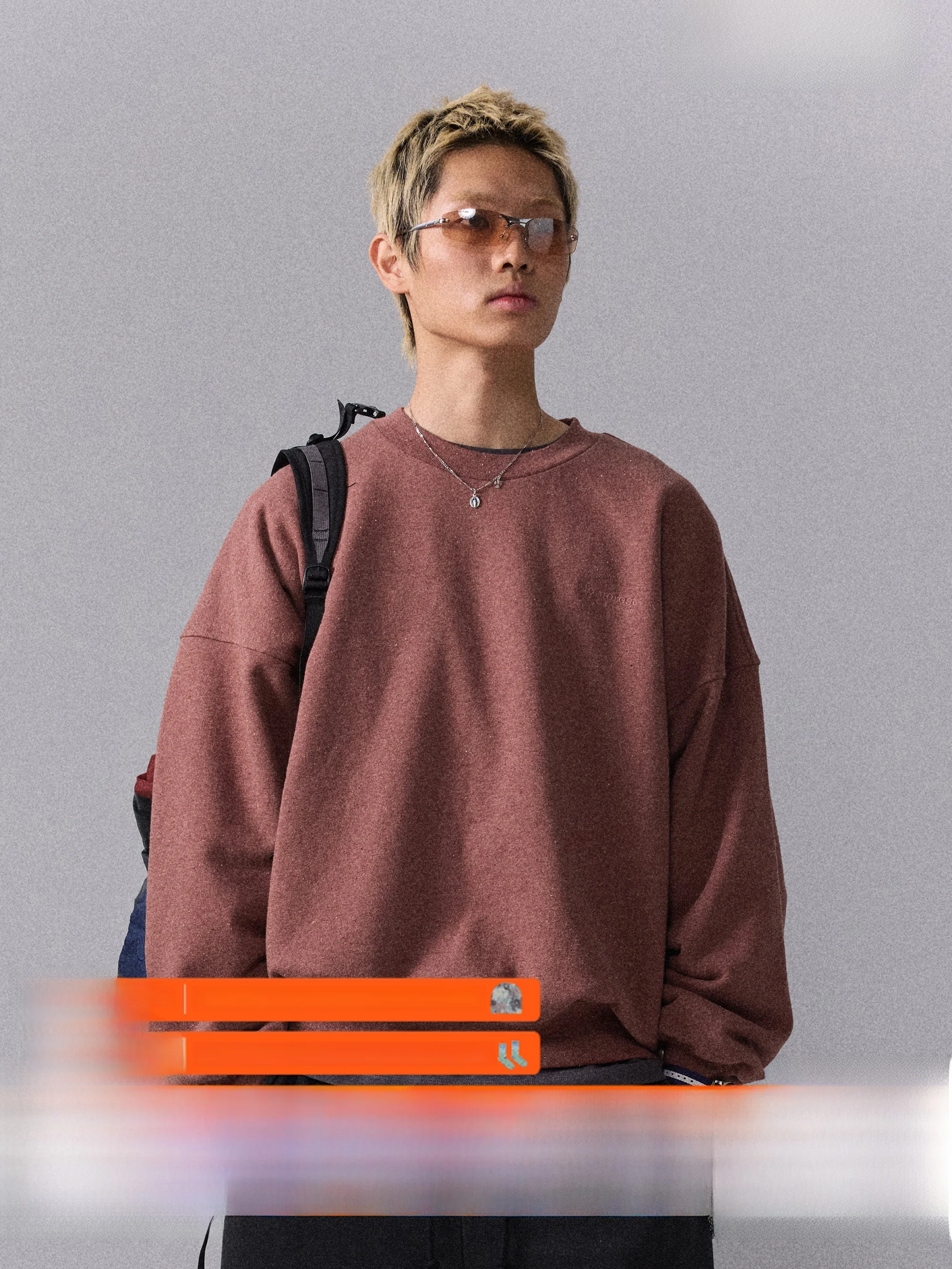 

Monterest Retro Casual Loose Fce round Ne Hoodie Basic Sle Inner Wear Color Youth ulari Autumn Winter Men's...