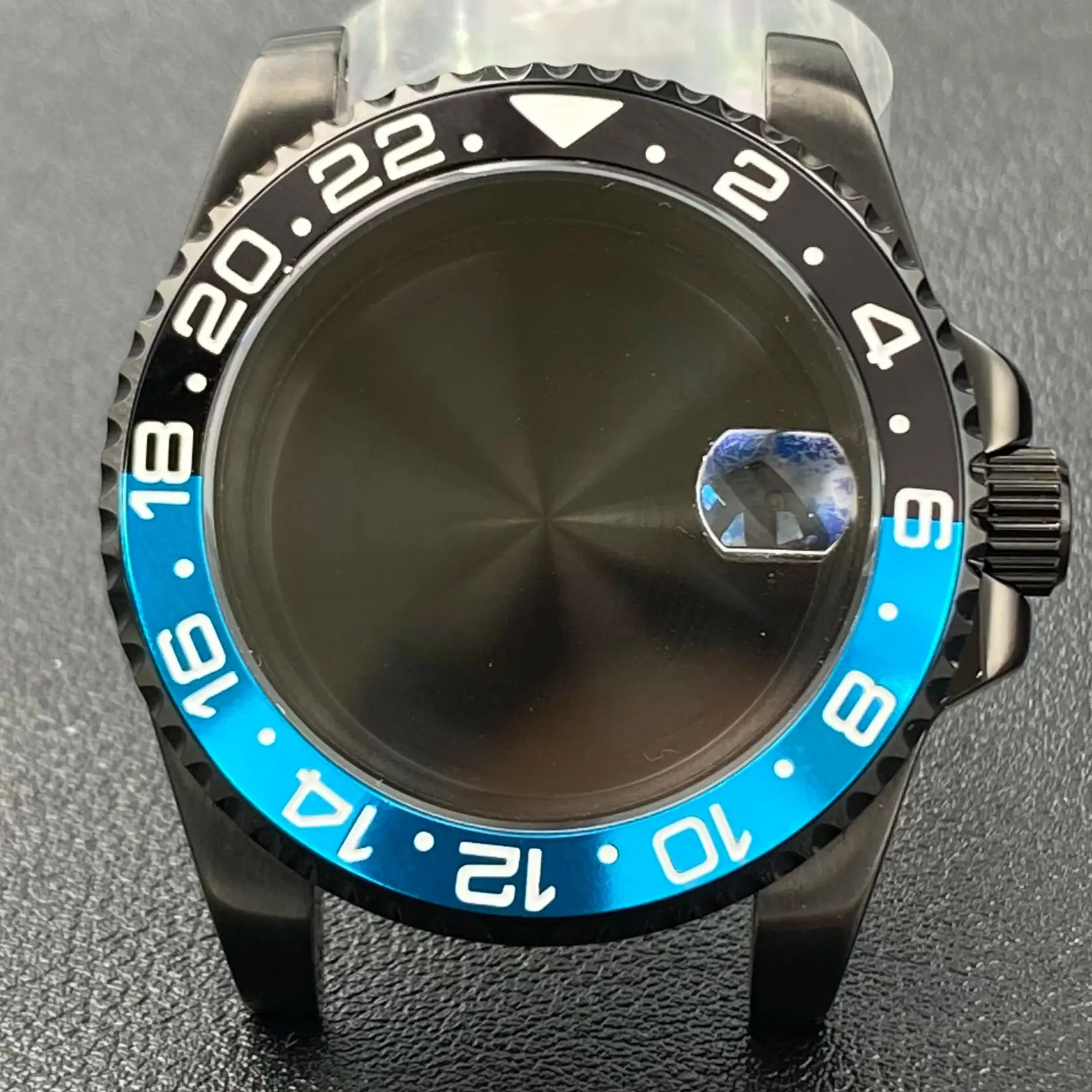 40 mm zwarte NH35 horlogekast saffierkristal 120 klik unidirectionele bezel waterdicht voor Seiko Mod NH34/NH36 28,5 mm wijzerplaat