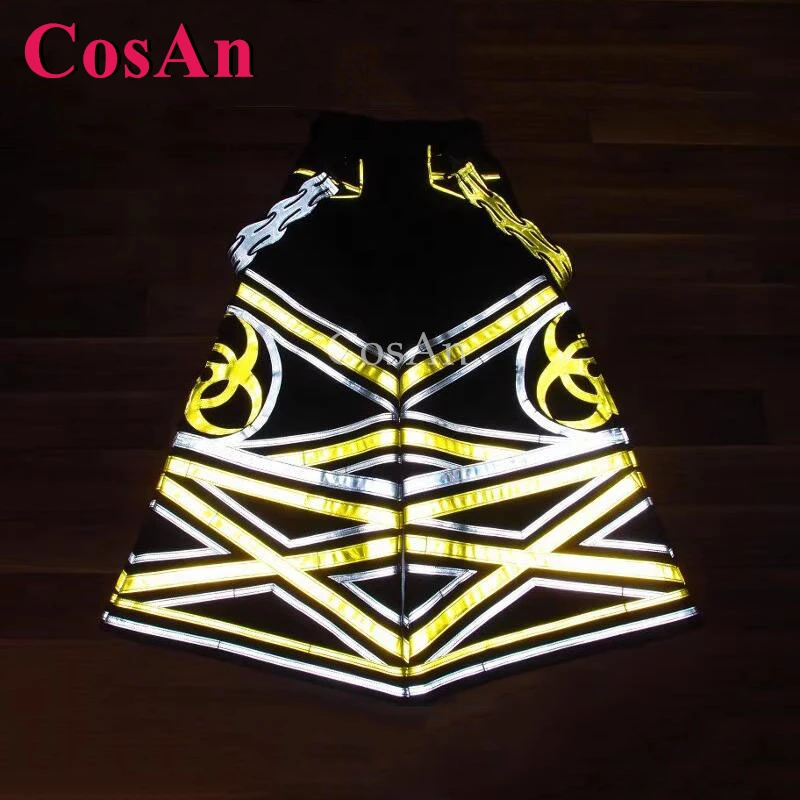 

CosAn Yellow Reflective Trousers Melbourne Shuffle Phat Pants Fashion Ghost Dance Pants Street Dance Fluorescent Trousers New