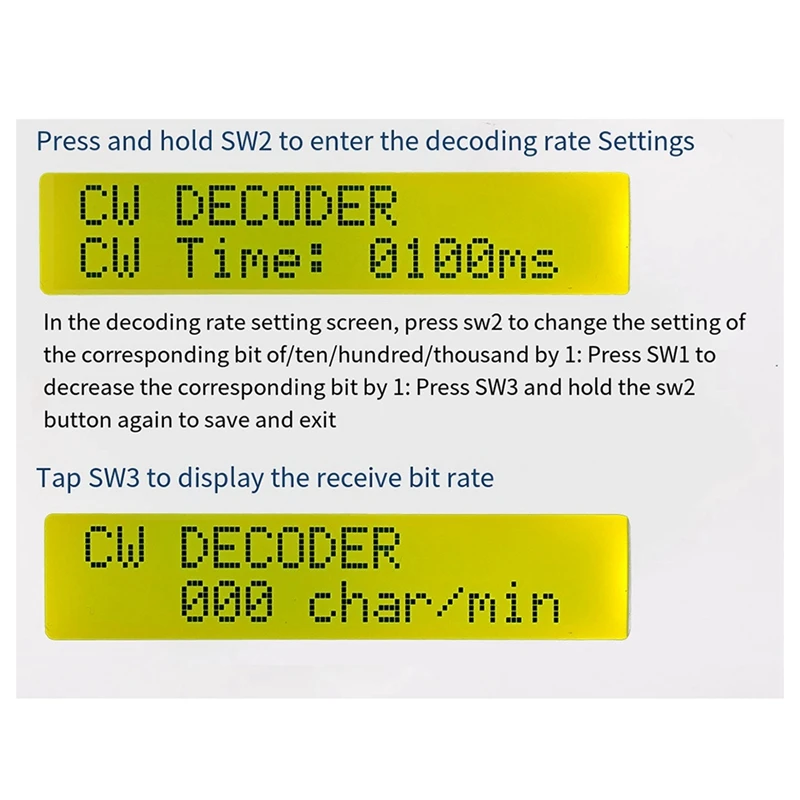 Piezas de entrenamiento decodificador de código Morse HU-069B CW actualizado, Kit de práctica de soldadura de placa de circuito electrónica DIY