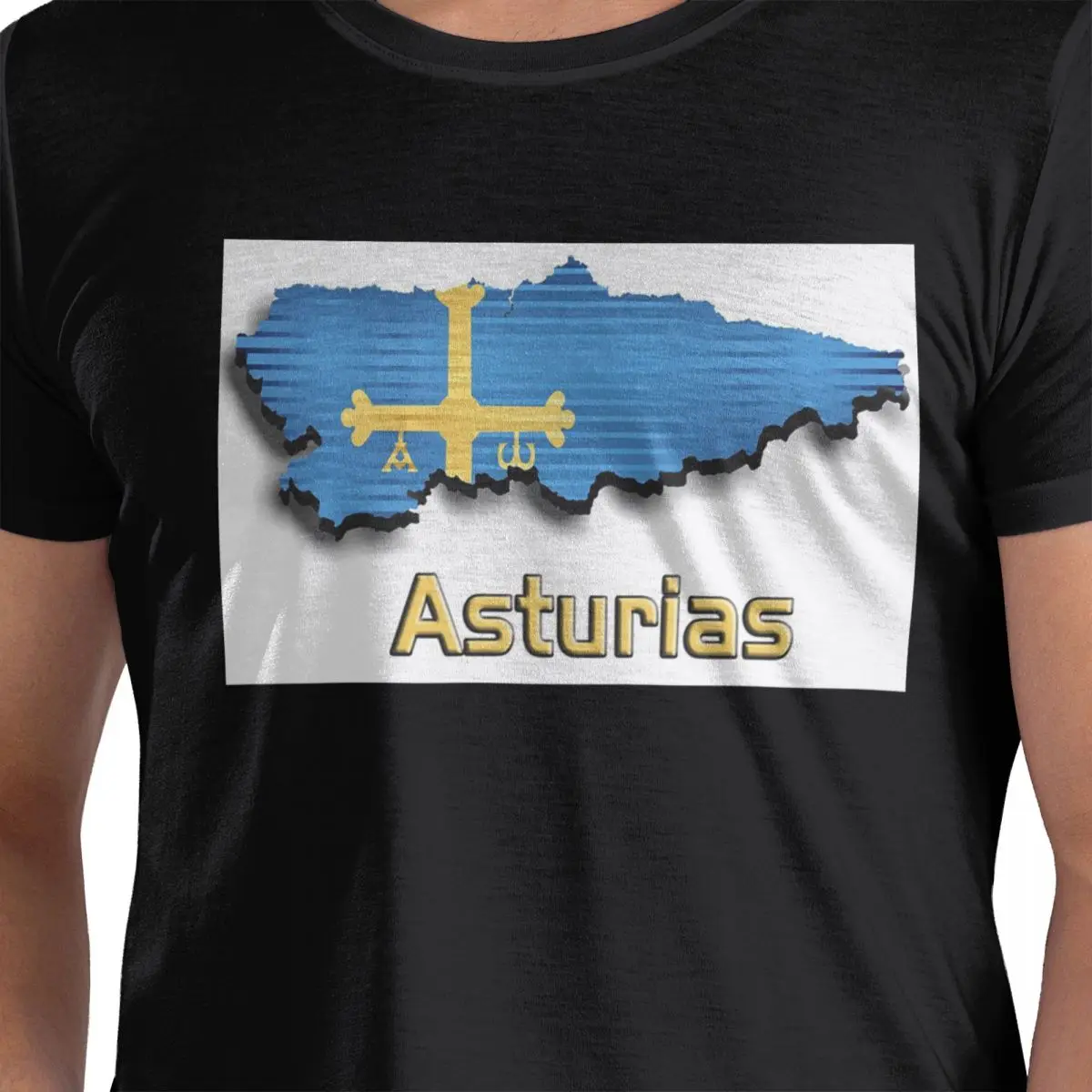 

Asturias Flag 100% Cotton T-Shirt Men's Fashion T Shirts Men Round Neck Short Sleeve S-6XL
