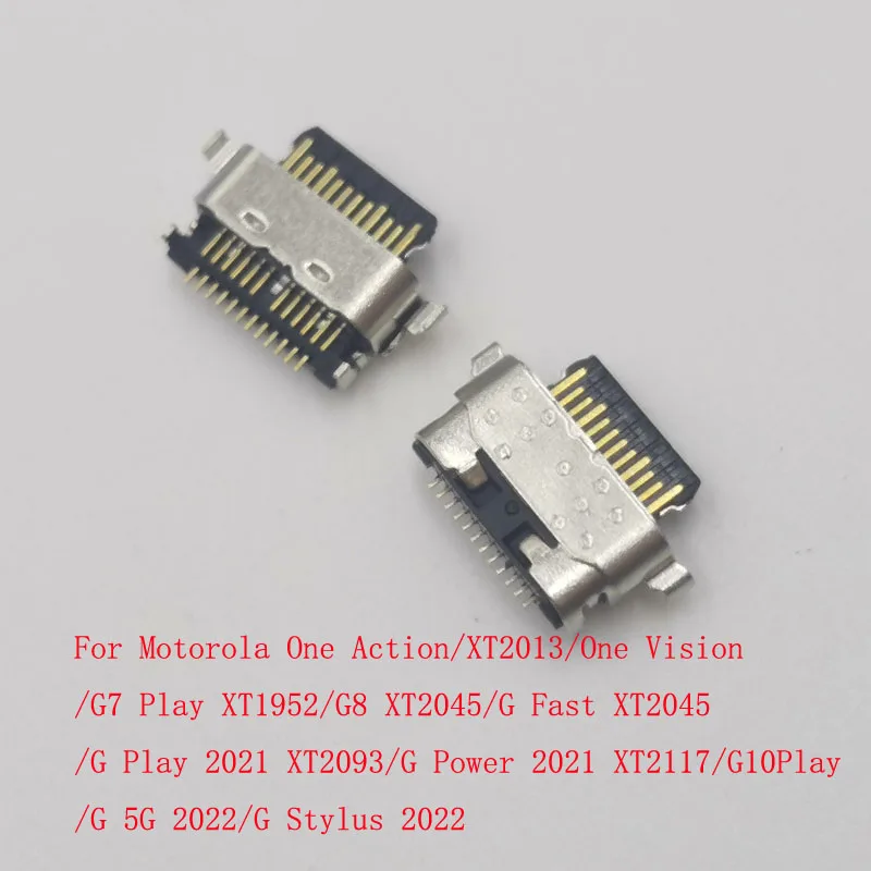 10-200Pcs USB Charging Charger Dock Connector Plug For Motorola Moto One Action Fast Vision G7 G10 G Play Power Stylus G8 XT2013