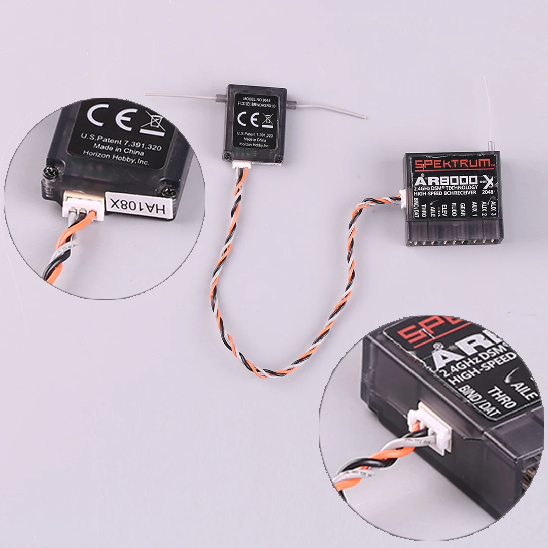2.4GHz for DSM2 8 Channel High Speed AR8000 Receiver Extended Antenna for DX7s DX8 DX9 for RC Helicopter Multicopter