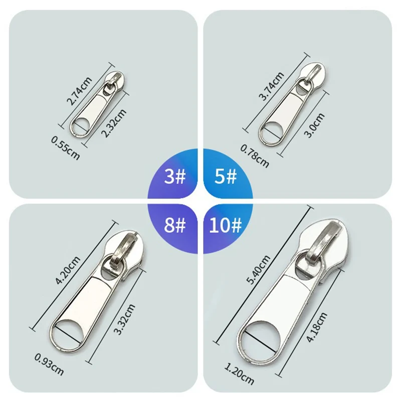 3#5#8#10# Universal Instant Fix Zipper Repair Kit Replacement Zip Slider Teeth Rescue Sewing Clothes Bag Zipper Tool Accessories