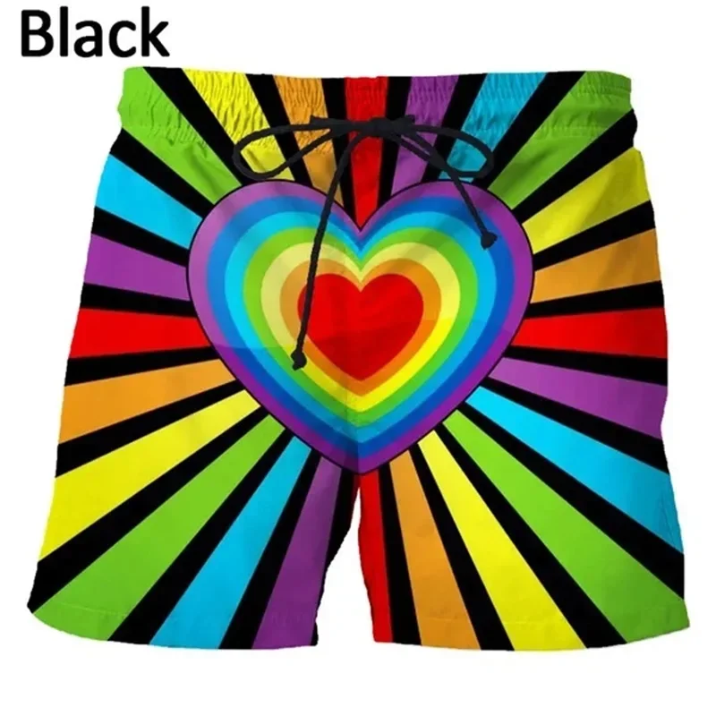 Mode Nieuwe Lgbt 3d Print Heren Grappige Shorts Zomer Casual Strand Board Korte Hiphop Persoonlijkheid Zwembroek Voor Mannen