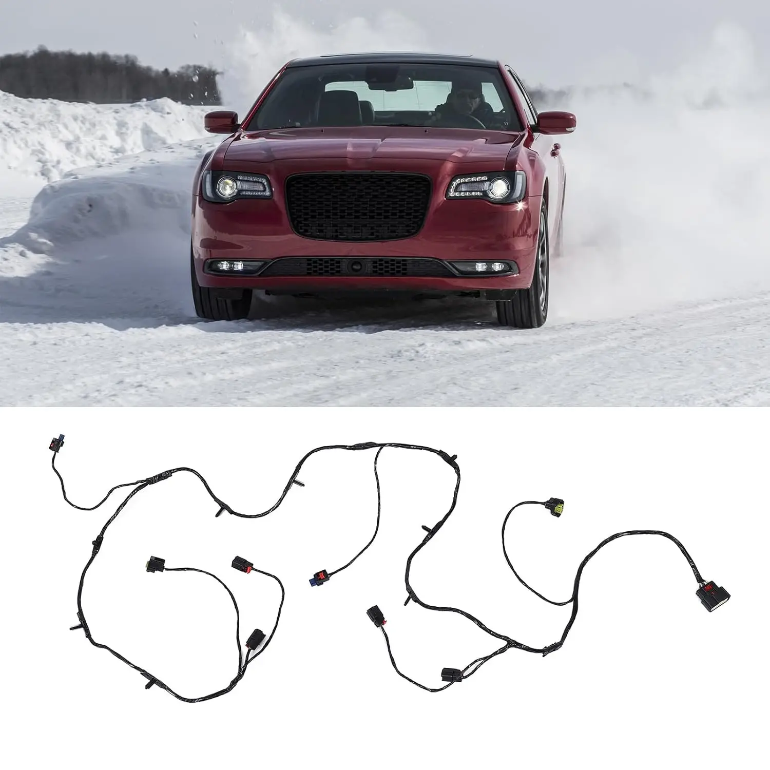 Chicote de fios de estacionamento do para-choque dianteiro 68216116AB para 300 2015-2023