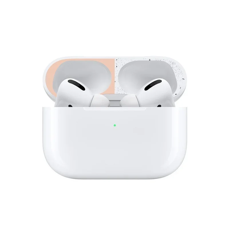 Adesivo protetor de poeira de metal para apple airpods pro 1 2 3 caso adesivo protetor à prova de poeira anti-risco fones de ouvido filme para airpods 3