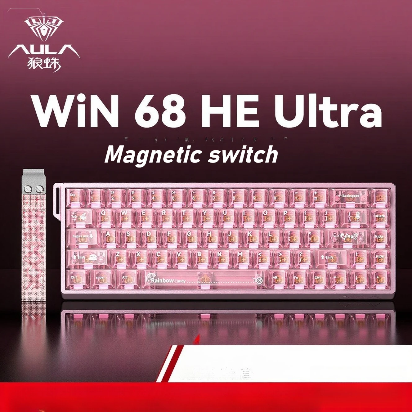 

AULA WIN68HE Ultra Magnetic Switch Keyboard CNC Aluminum Wired RT0.01m Gaming Office Keyboard Custom Magnetic Switch Keyboard