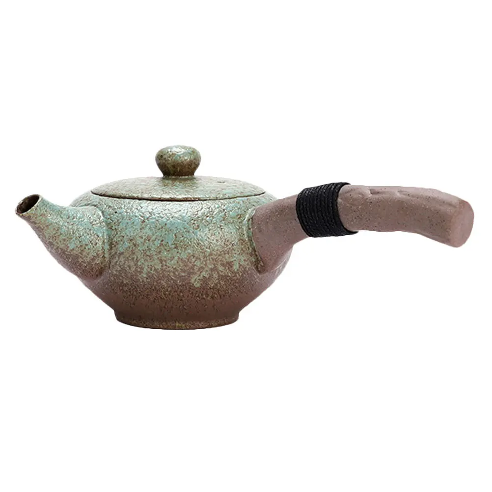 

1Pcs Single Handle Ceramic Tea Kettle Vintage Creative Teapot Home Heat Resistant Water Heating Kettle Ceramic Teapot