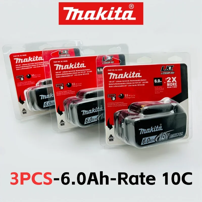 Batterie au lithium de remplacement 100% authentique 18V Makita 6Ah BL1840 BL1830B BL1850B BL1850 BL1860 BL1815