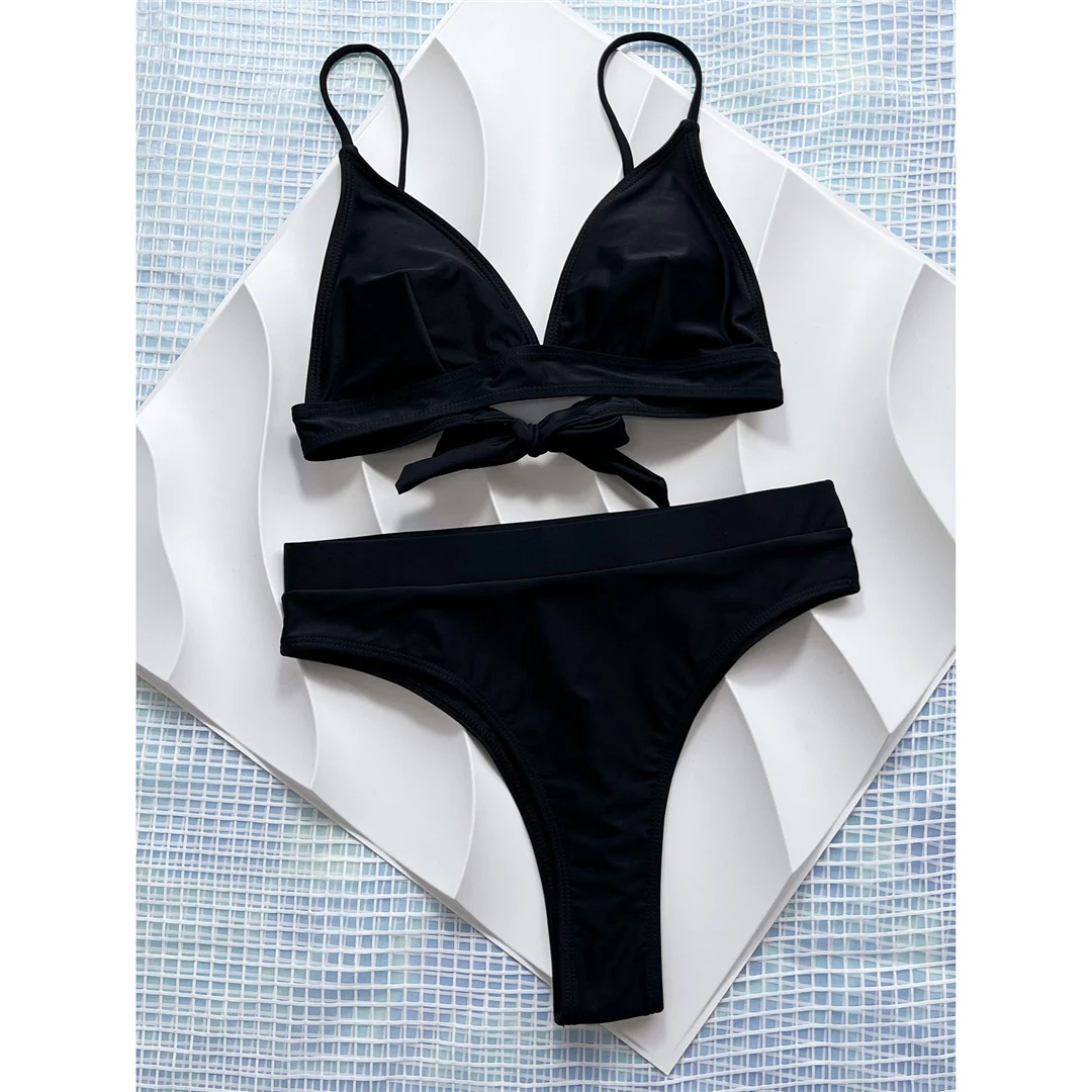 Sexy brasilianischer Bikini mit hohem Beinausschnitt und hoher Taille, zweiteiliger Badeanzug für Damen, Badebekleidung, Badeanzug, Badebekleidung, Badeanzug V5497 – Detail 9