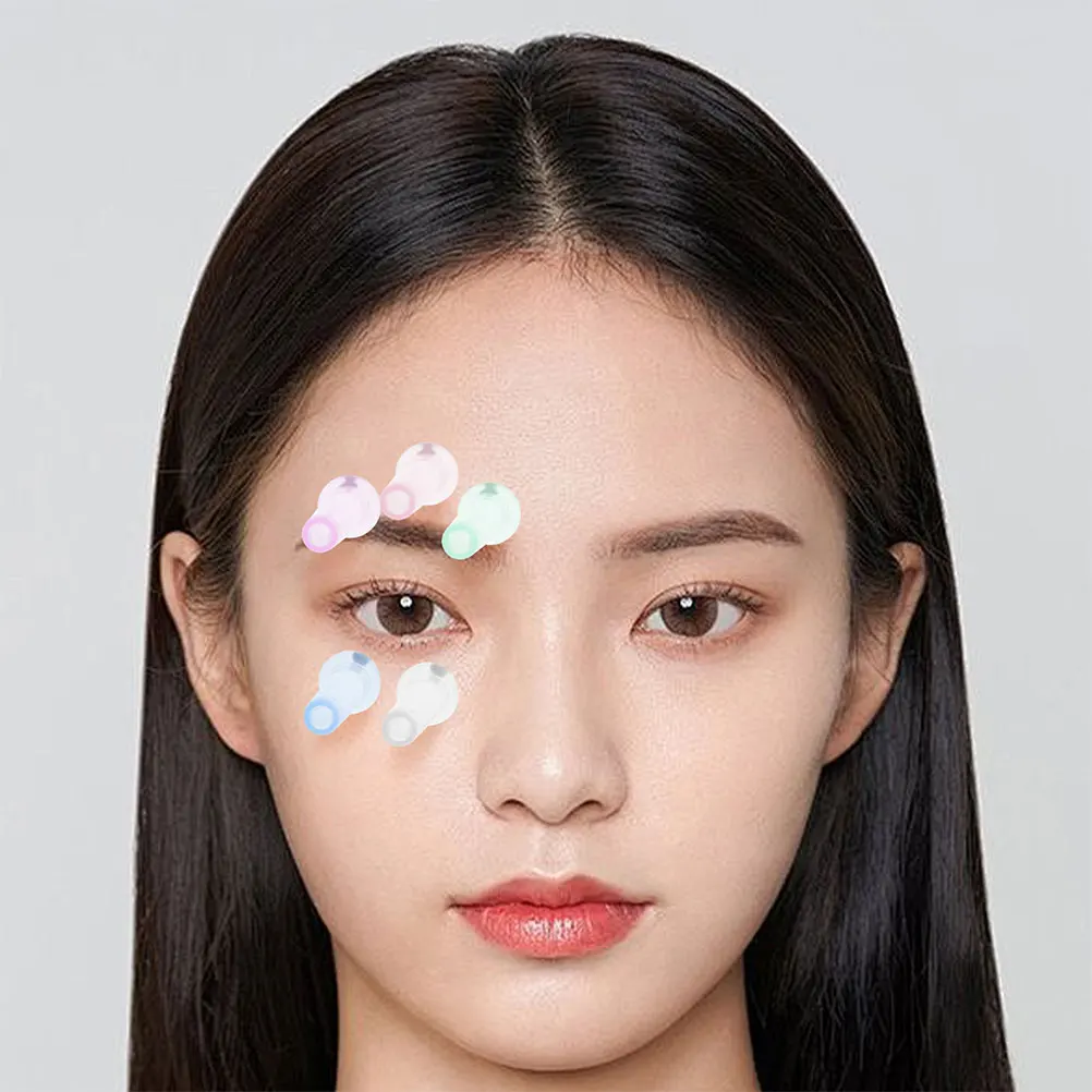 

10 Pcs Vacuum Tank Face Lifting Eye Massager Sleep Facial Cupping Tool Silicone Suction Cups Portable Safe Skin Care Anti