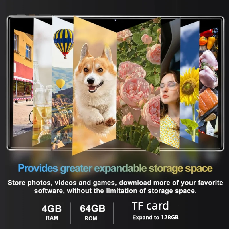 Oangcc 10,1" Android 12 Tablet PC UNISOC SC9863A Octa-Core 8000mAh 4GB RAM 64GB ROM 1280*800 IPS Dual Kameras WIFI Bluetooth 5.0