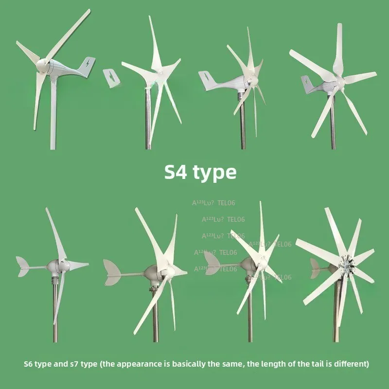 300W 8 10 Blade 12V 24V 48V Horizontal Small Wind Turbine Generator for Home Boat Farm Off-Grid System view 3
