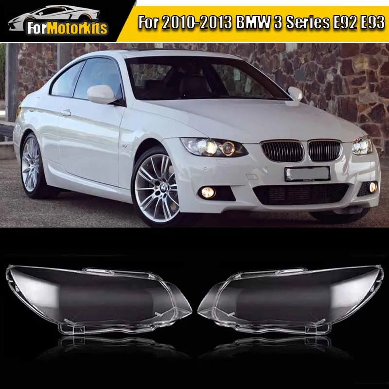 Headlight Lens Covers For BMW 3 Series E92 E93 Head Lights Shade 318i 320i 325d 330d Coupe 2010-2013 Lampshade Pair Clear Shell - view 2