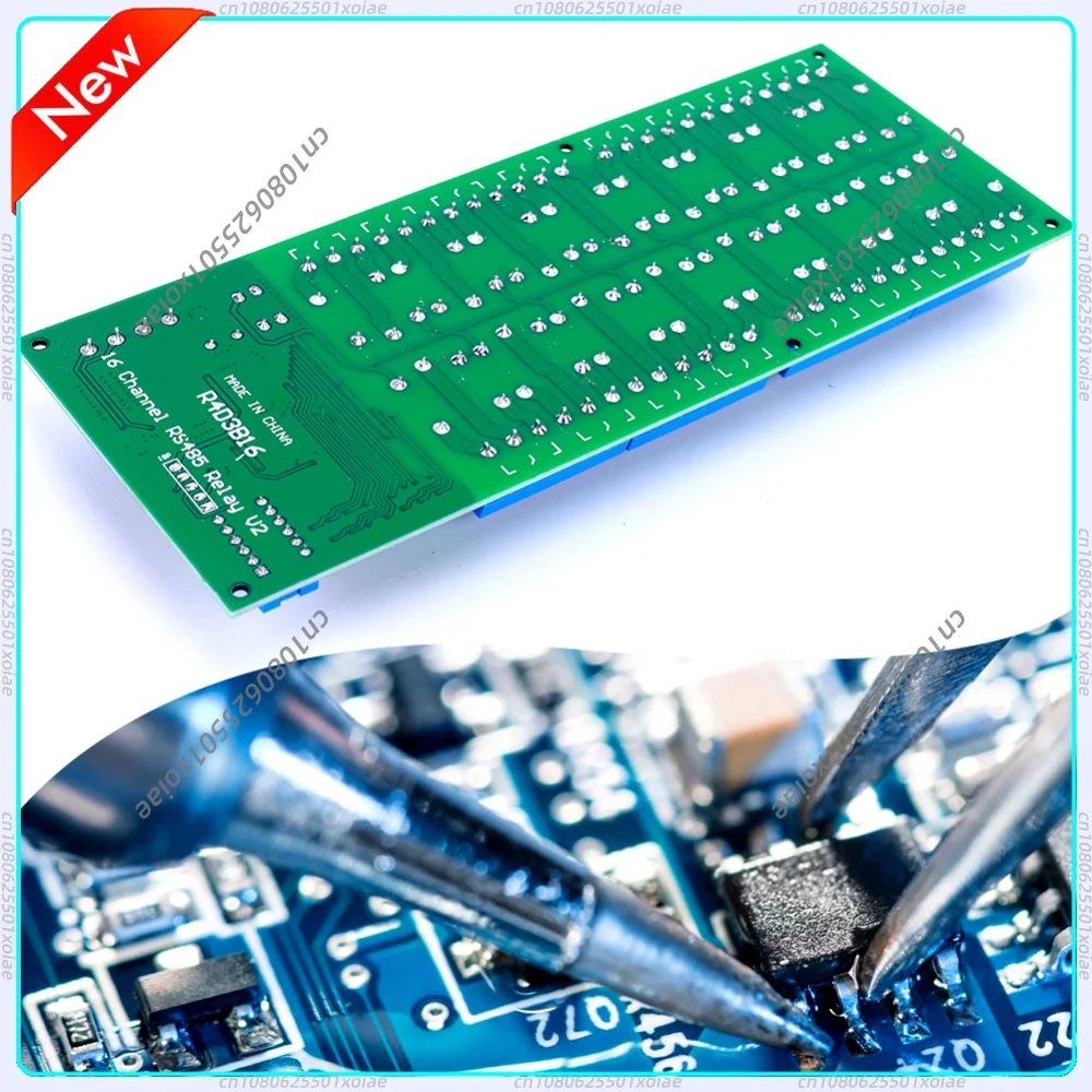 16 Channel DC 12V PLC Controller Serial Port Switch RS485 Relay Module for PLC PTZ Camera Motor LED