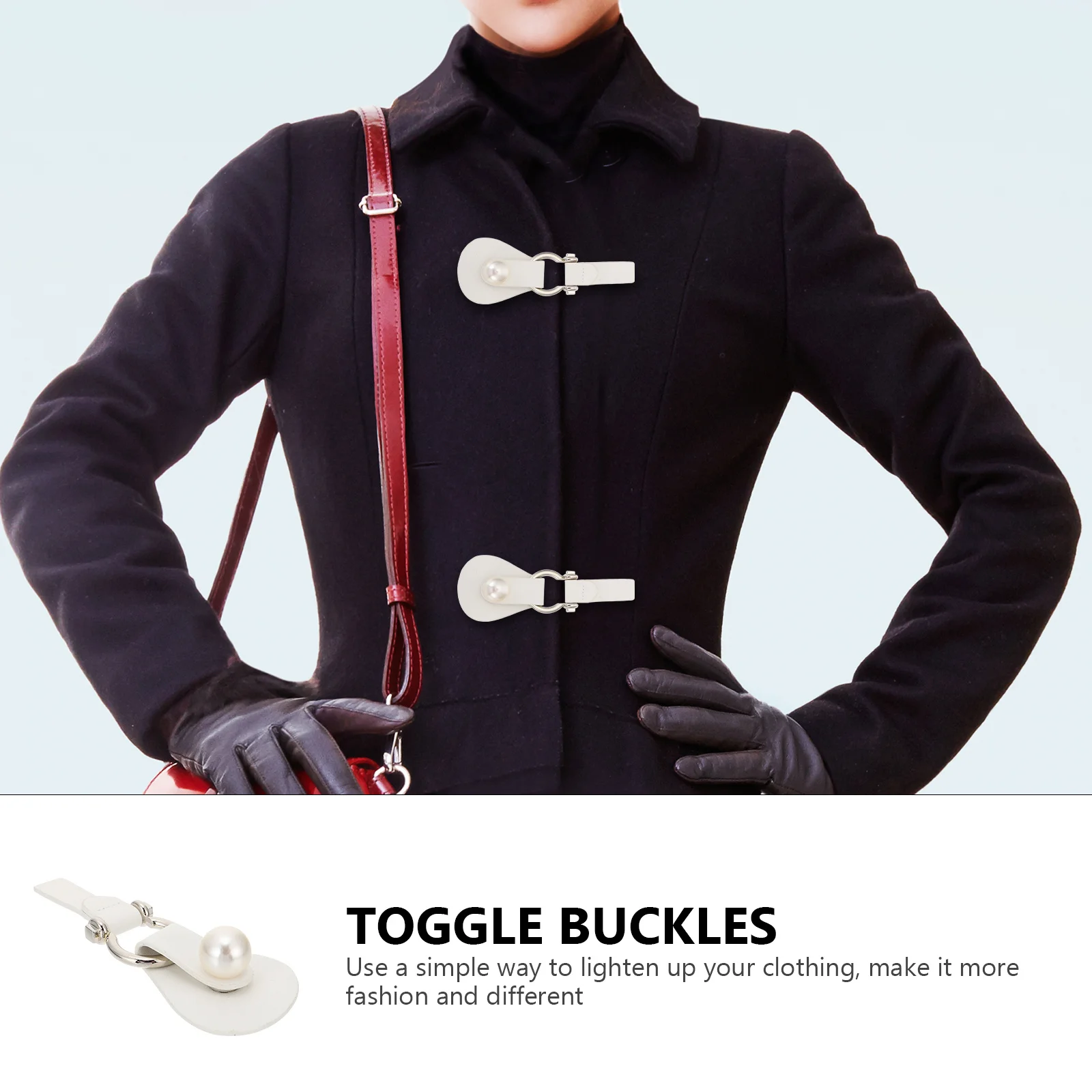 2 قطعة معطف الرياح حزام مشبك المعادن الاصطناعية إغلاق دائم لخندق فستان شال معطف Diy بها بنفسك الملابس التبعي #3