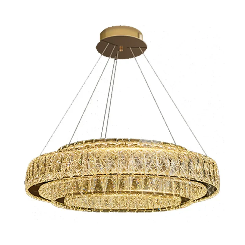 雰囲気のあるリングクリスタル寝室シャンデリアライト、豪華なフレンチスタイルのリビングルーム、ダイニングルーム、マスターベッドルーム、高級ヴィラ