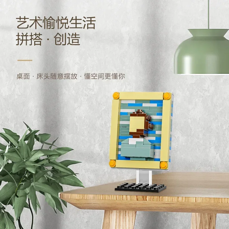2023 world famous painting art combination to create children\'s educational exercise hands-on ability toy table decoration
