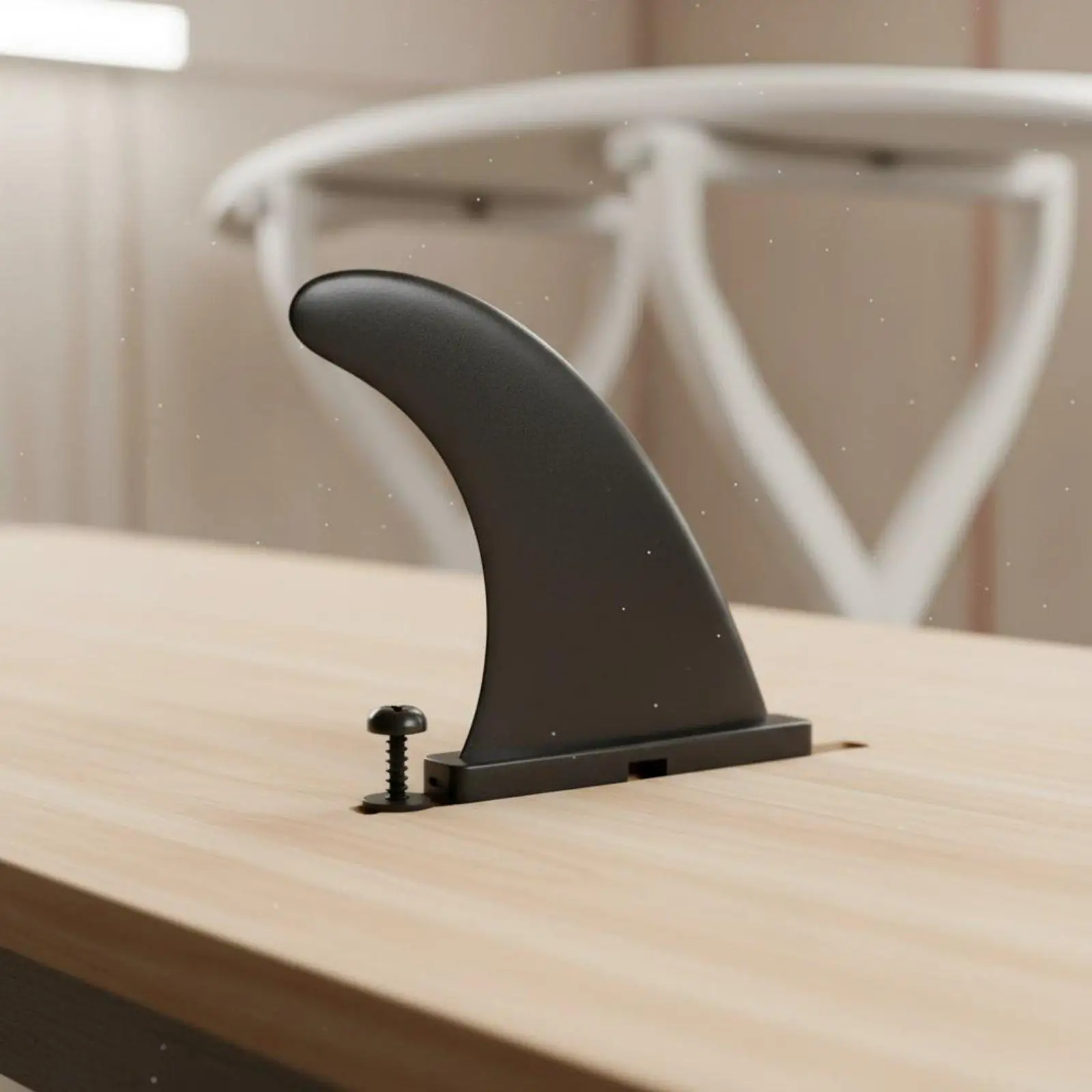High Performance Surfboard Fin Base for Longboard Surfing with Water Splitting Design