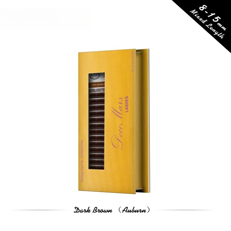 Single Brown Round Hair Grafted Eyelashes Soft Hair Slender Automatic Encryption Eyelash Salon Use
