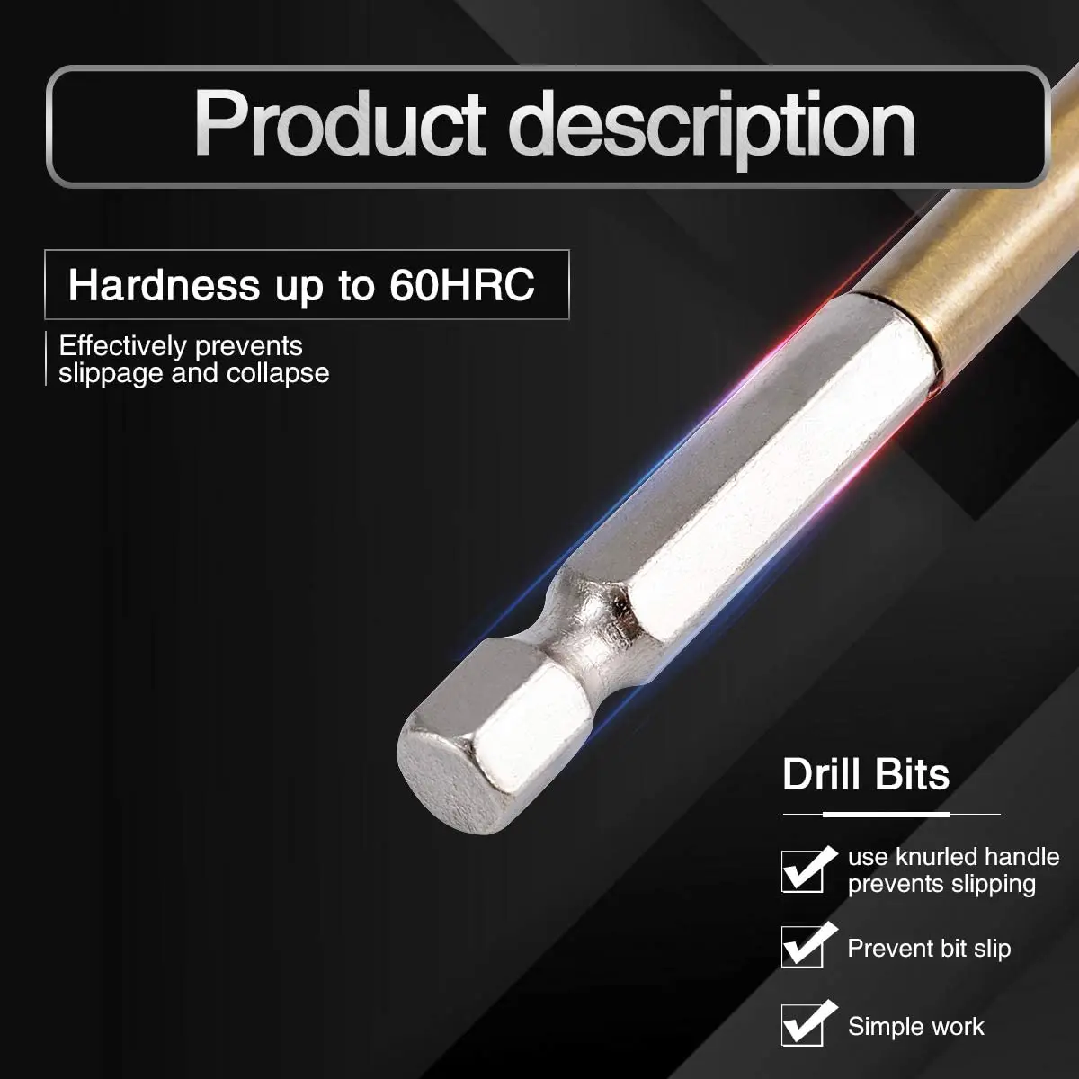 Titan Xoắn Bộ Mũi Khoan 13 Chiếc Chuôi Lục Giác HSS Nhanh Chóng Thay Đổi Thường Xuyên Dụng Cụ Khoan Gỗ Nhựa Hợp Kim Nhôm 1.5-6.5Mm