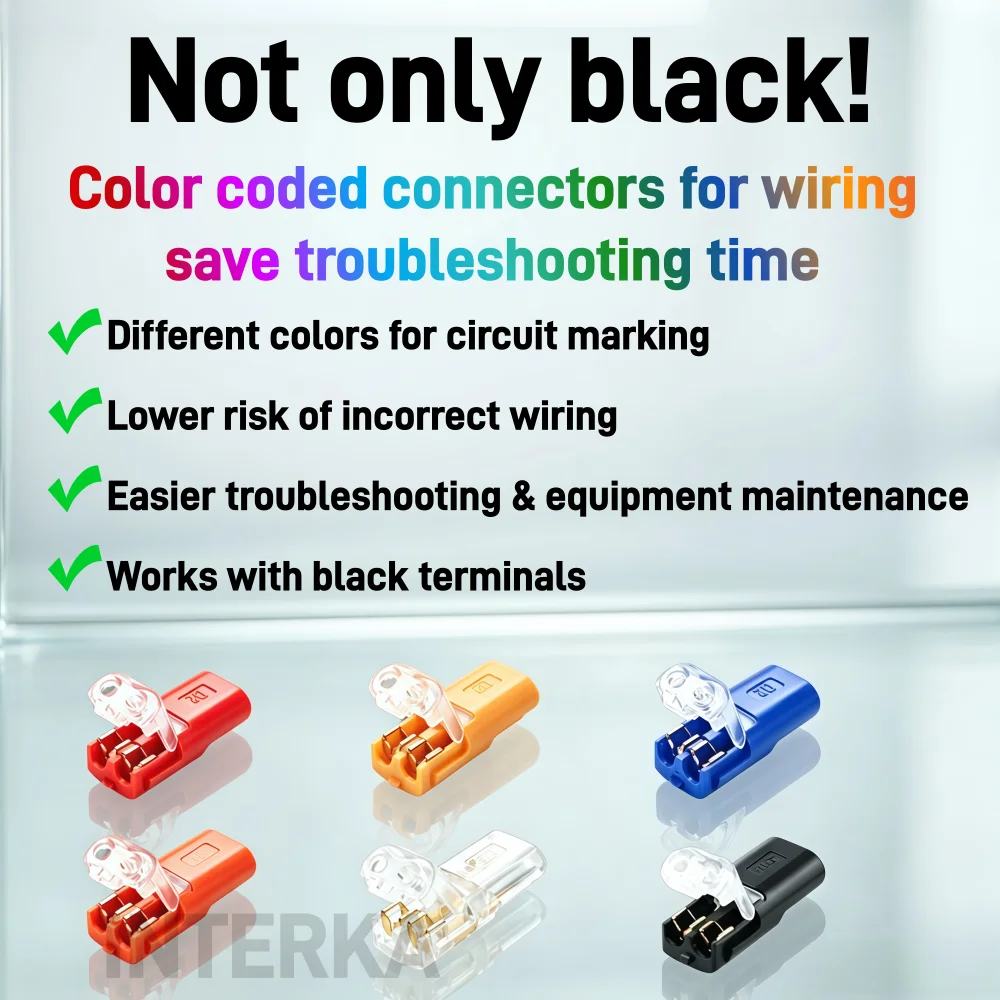 2 Pin Pluggable Wire Connector Quick Connect Terminal Block Copper Contact Solderless Low Voltage LED Strip Cable Wire Splice