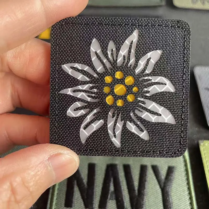 Parches tácticos IR reflectantes – Emblemas ejército, marina y Edelweiss - imagen 2