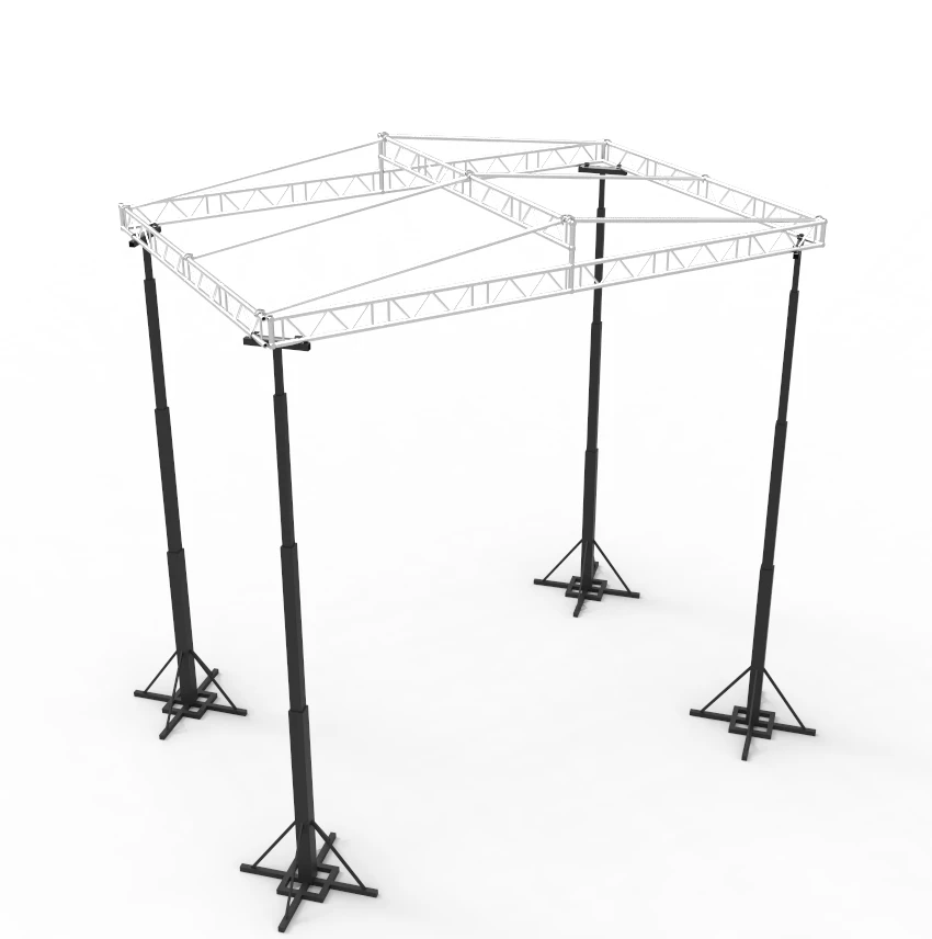 【Direct Factory Sale】Simple Stage Truss Roof Structure Lifted By Heavy Hand Crank Stand