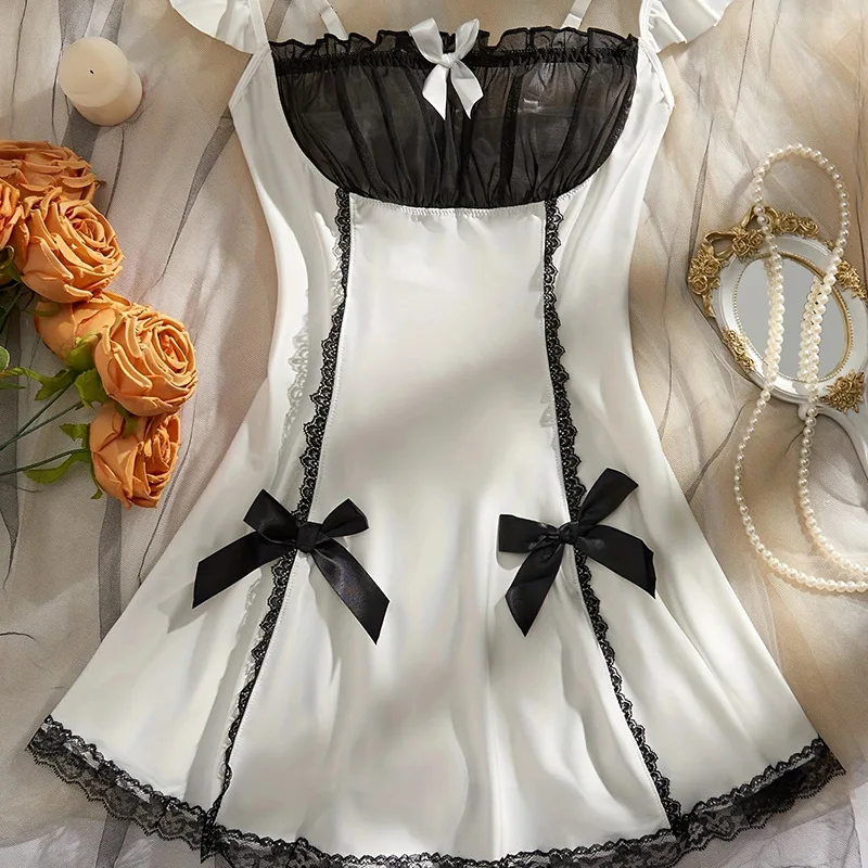 

Wholesale Women's Sexy Roleplay Maid Uniform Adult Lady Naugty Theme Party Cosplay Lolita Costumes Sweet Girl Lingerie Dress